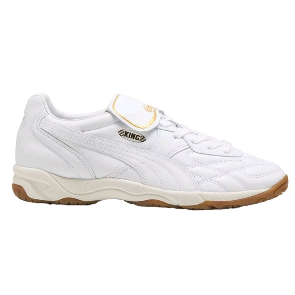 PUMA King Indoor Lace Up  Men's Size 8.5 White Sneakers Casual Shoes 40168302